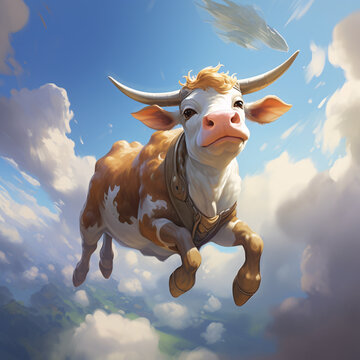 Flying cow 