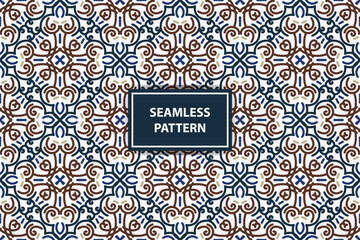 vintage seamless pattern background with abstract ornament