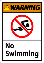 Warning Sign No Swimming