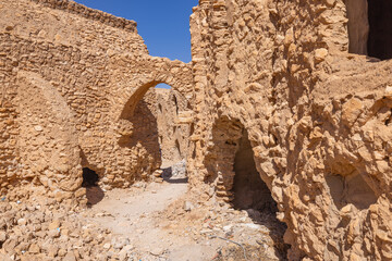 Ancient fortified Berber granary at Ksar Ouled Soltane, that was used as a set for the Star Wars...