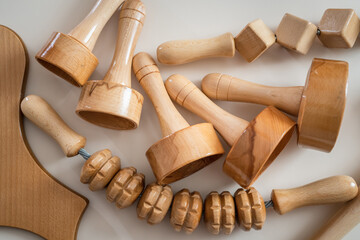 Wood massage maderotherapy madero therapy wooden rolling tools