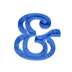 Symbol made of blue dollar signs