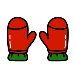 Winter Gloves Vector Illustration 