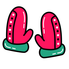 Winter Gloves Vector Illustration 