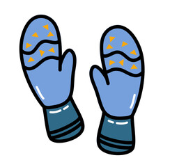 Winter Gloves Vector Illustration 