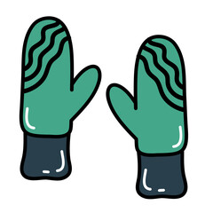Winter Gloves Vector Illustration 
