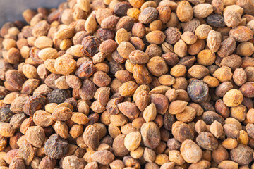 Dried fruit for sale at the outdoor souk in Bir al Haffay.