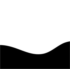 Fototapeta premium Black Wave Border Vectpr Design 