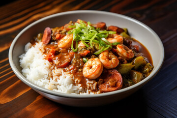 Andouille Sausage and Shrimp Gumbo Bowls