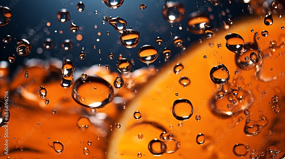 Poster generative ai : droplets condensing on a cold beverage
