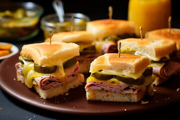 Mini Cuban Sandwiches for Super Bowl Party
