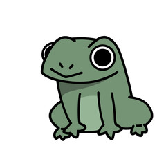 cute frog transparent background vector illustration
