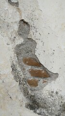 Image of damaged wall. Paint peeling. Old wall.