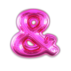 Purple inflatable symbol with glow