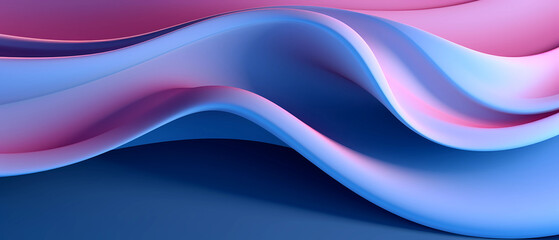 Fototapeta premium Abstract 3D swirling blend of blue and orchid colors