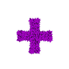 Symbol from purple leaves