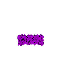 Fototapeta na wymiar Symbol from purple leaves