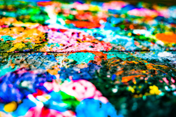 Obraz premium Multi coloures of water acrylic paint