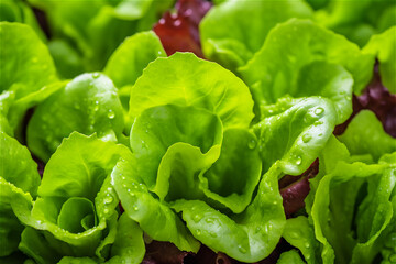 Lettuce salad, close up