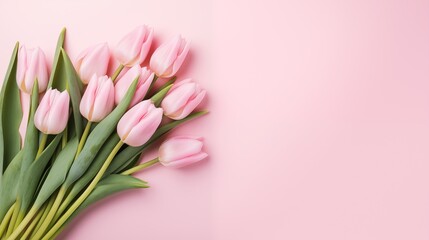 Beautiful Pink flowers background for Valentines Day