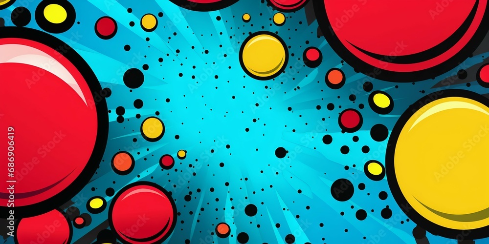 Poster abstract pop art explosion background. generative ai