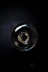 Wedding rings, black background