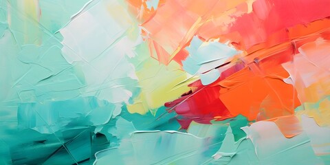 Abstract colorful oil painting texture background with vibrant hues and brush strokes.