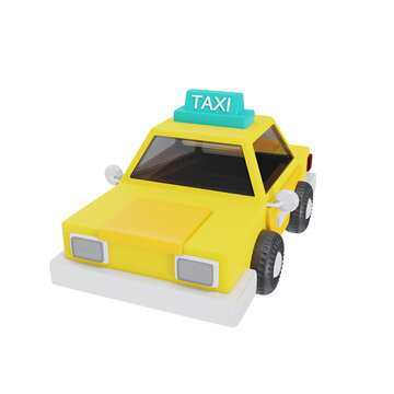Taxi 3D Icon Travel and Holidays