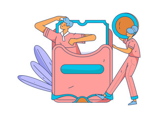Festive Shopping E-Commerce Online Shopping People Flat Vector Concept Operation Hand Drawn Illustration
