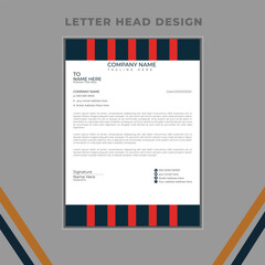 Minimal Corporate Letterhead Layout ,Modern corporate letterhead template design for your project, vector design.