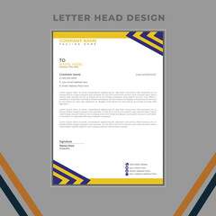 Minimal Corporate Letterhead Layout ,Modern corporate letterhead template design for your project, vector design.