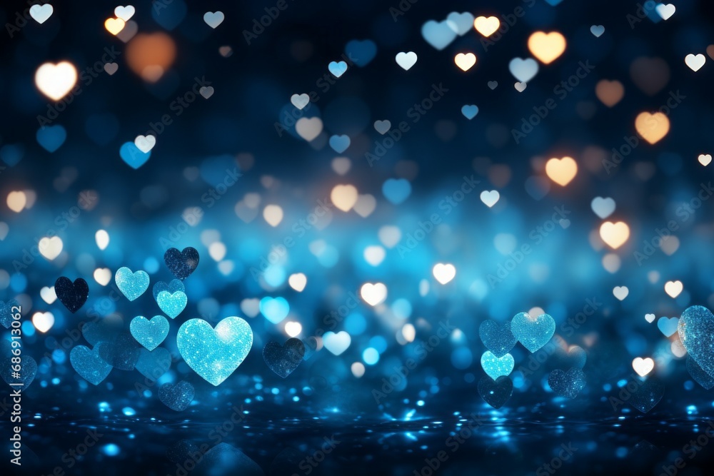 Poster backdrop with cream bokeh for valentine's day. background with selective focus and copy space