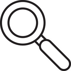 magnifying glass icon.  simple line vector