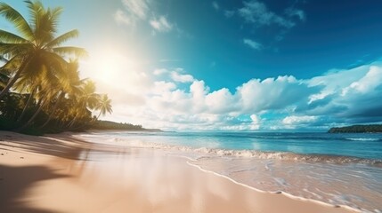 tropical beach background, Advertisement, Print media, Illustration, Banner, for website, copy space, for word, template, presentation, travel, recreation