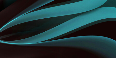 3d waves on dark background decorative illustration graphic design
