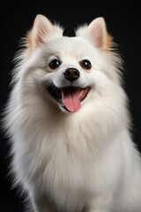 Obraz premium A portrait of a cute dog with simple, plain background. Generative AI. 