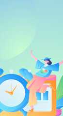 People exercising healthy running vector internet operation illustration
