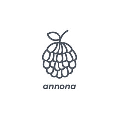 Vector sign of the annona symbol isolated on a white background. icon color editable.
