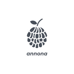 Vector sign of the annona symbol isolated on a white background. icon color editable.