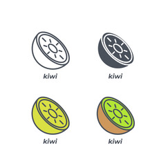 Obraz premium Vector sign of the kiwi symbol isolated on a white background. icon color editable.