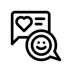 chat bubble line icon