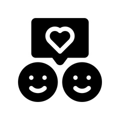 friendship glyph icon