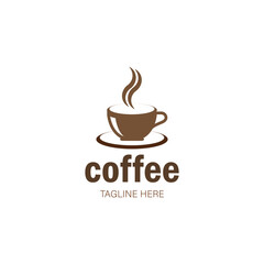 Coffee cup logo design vector illustration