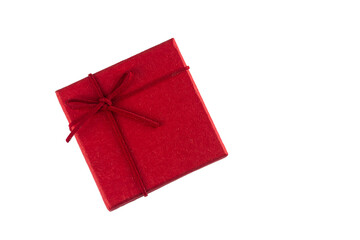 red gift box isolated on white background