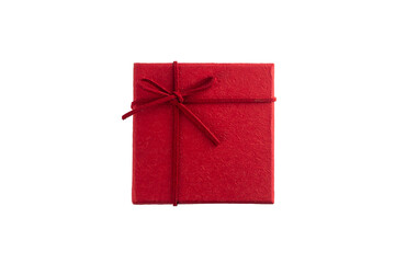 red gift box isolated on white background