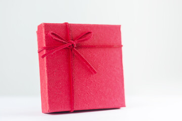 red gift box isolated on white background