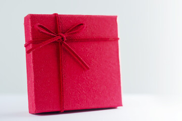 red gift box isolated on white background
