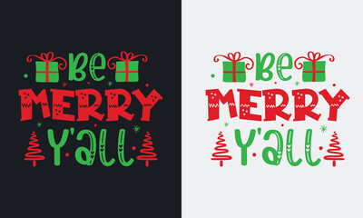 typography Christmas holiday t-shirt.