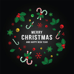 Christmas Background. Happy New year. Seasonal Greeting. Merry Christmas.