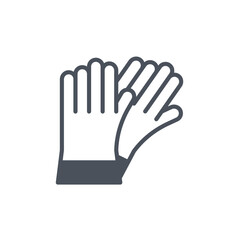 Vector sign of the gloves symbol isolated on a white background. icon color editable.